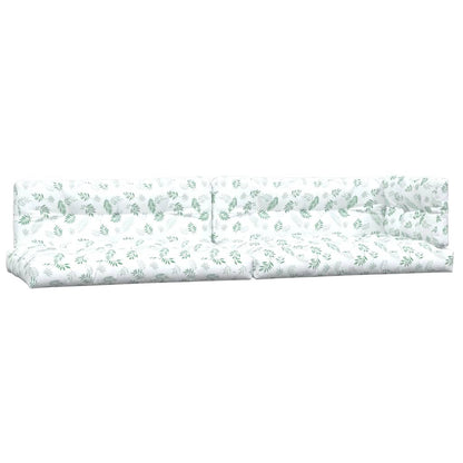 vidaXL Pallet Cushions 5 pcs Leaf Pattern Fabric