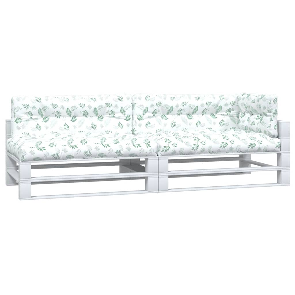vidaXL Pallet Cushions 5 pcs Leaf Pattern Fabric