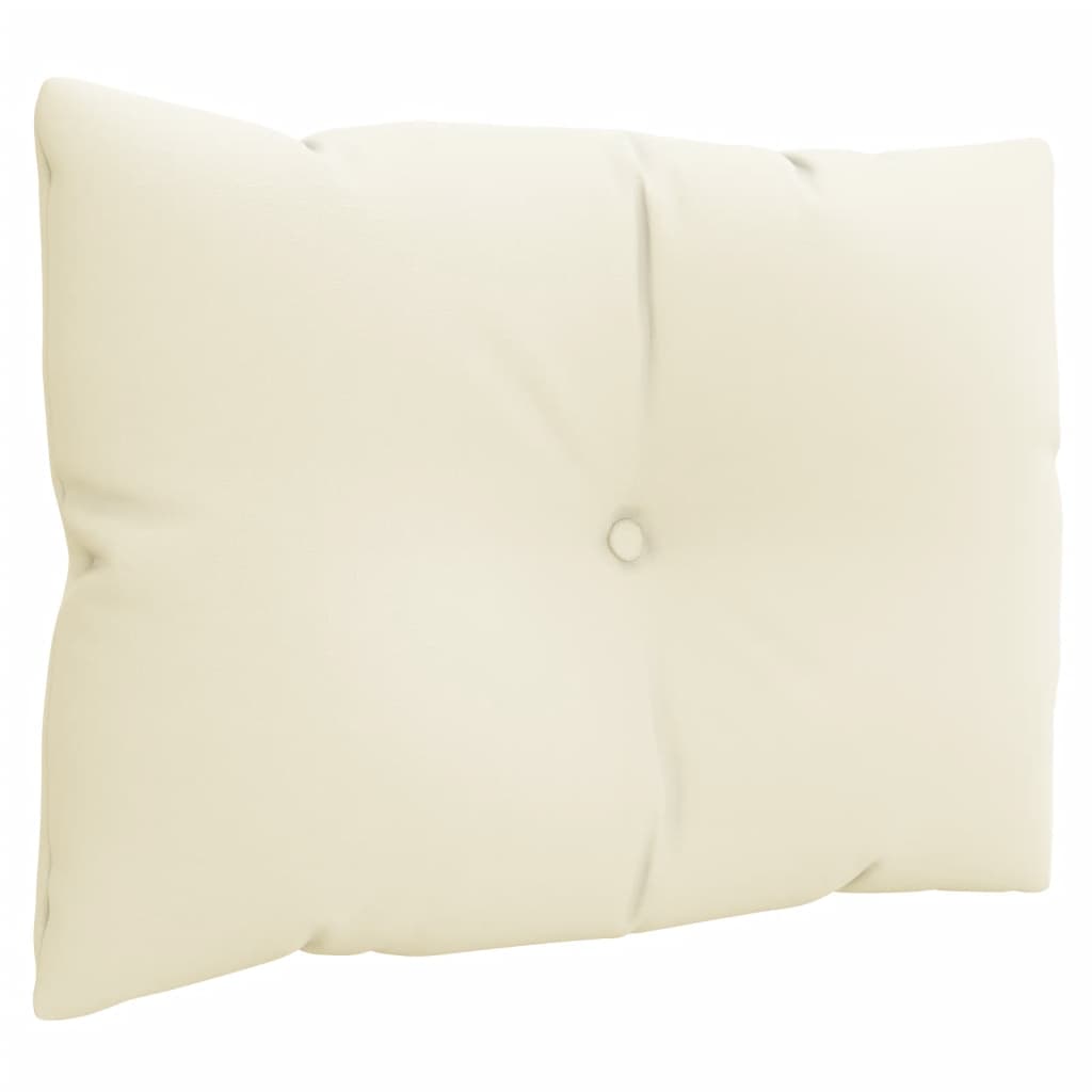 vidaXL Pallet Cushions 3 pcs Cream Fabric