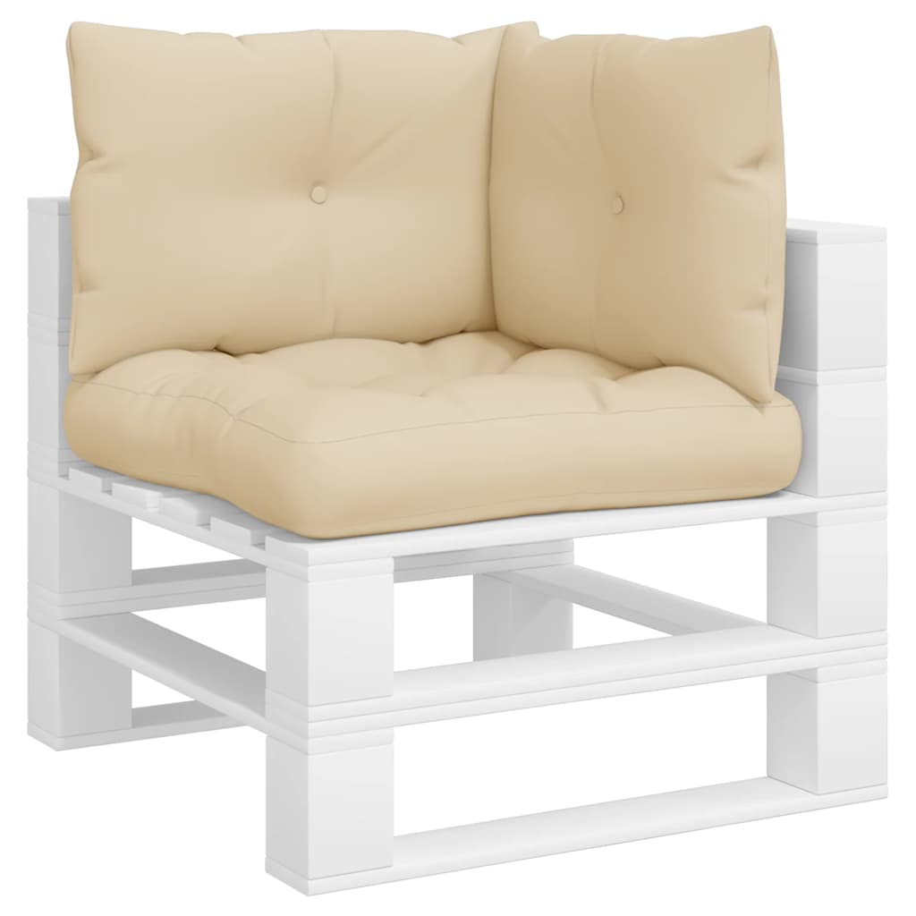 vidaXL Pallet Cushions 3 pcs Beige Fabric