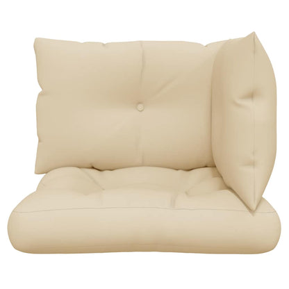 vidaXL Pallet Cushions 3 pcs Beige Fabric