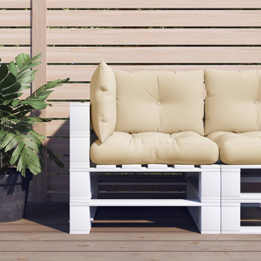 vidaXL Pallet Cushions 3 pcs Beige Fabric