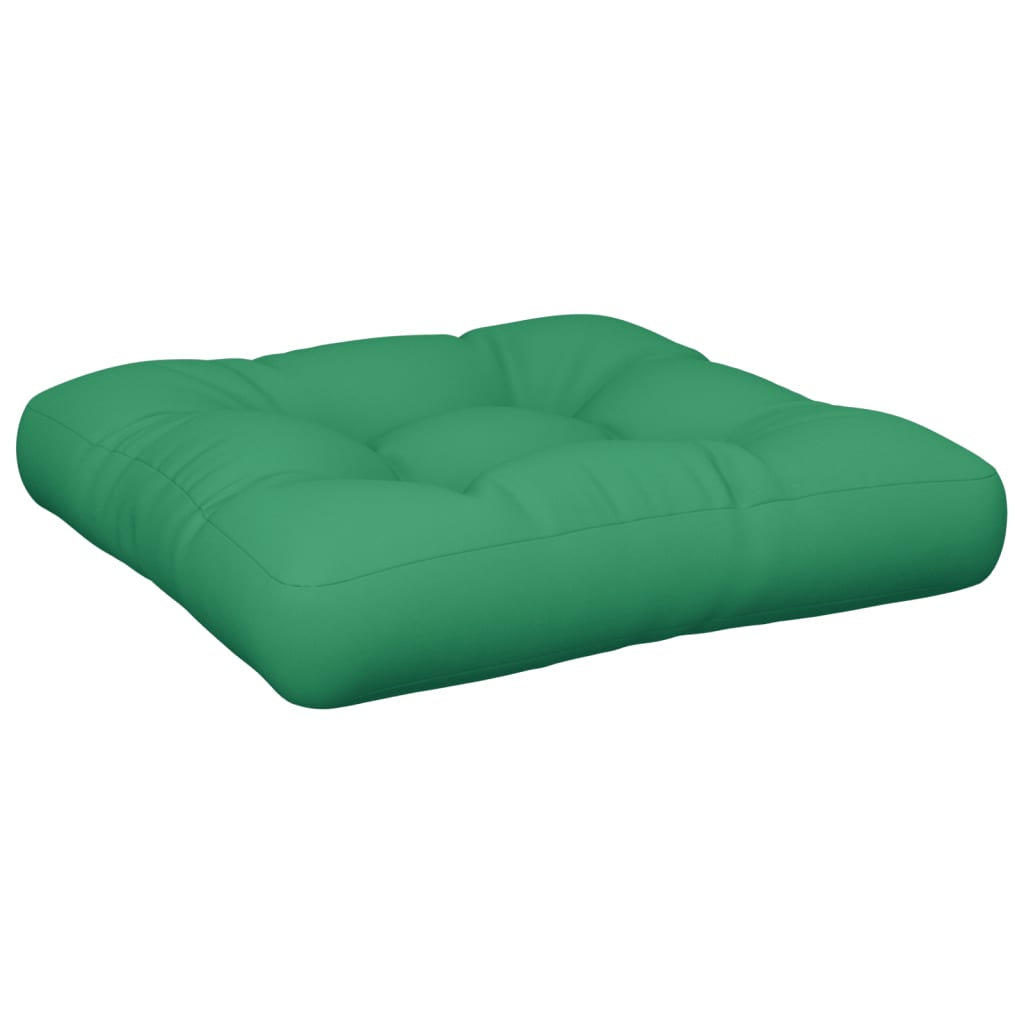 vidaXL Pallet Cushion Green 58x58x10 cm Fabric