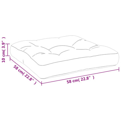 vidaXL Pallet Cushion Green 58x58x10 cm Fabric