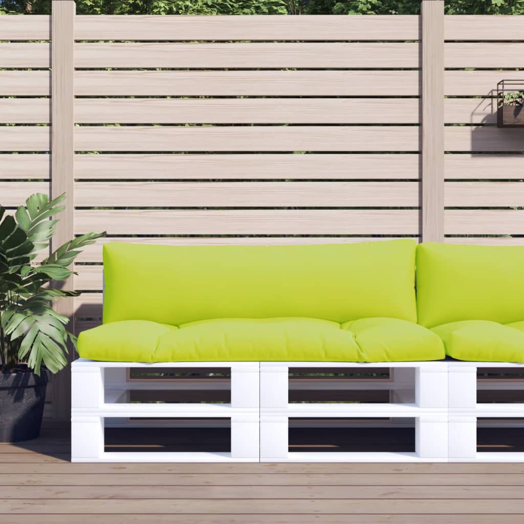 vidaXL Pallet Cushions 2 pcs Bright Green Fabric