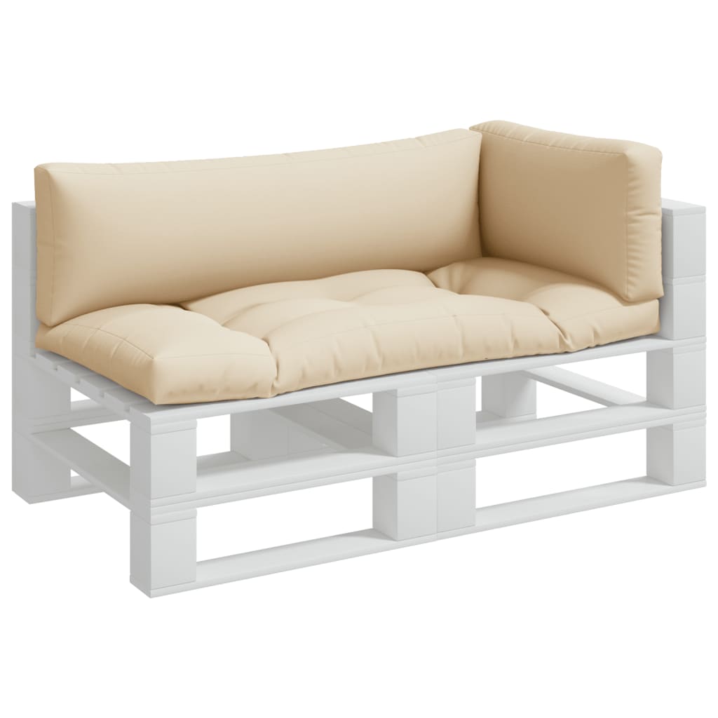vidaXL Pallet Cushions 3 pcs Beige Fabric