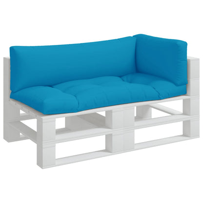 vidaXL Pallet Cushions 3 pcs Light Blue Fabric