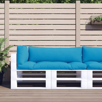 vidaXL Pallet Cushions 3 pcs Light Blue Fabric