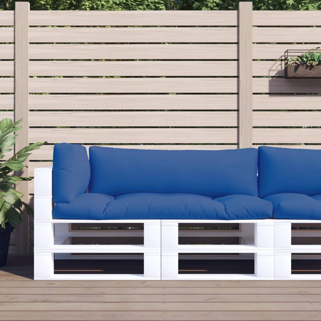 vidaXL Pallet Cushions 3 pcs Blue Fabric