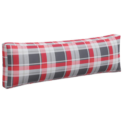vidaXL Pallet Cushions 3 pcs Red Check Fabric