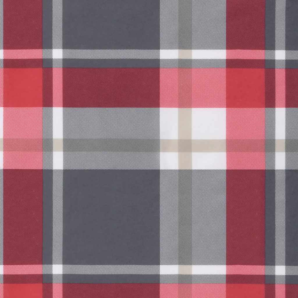 vidaXL Pallet Cushions 3 pcs Red Check Fabric