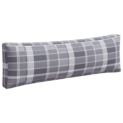 vidaXL Pallet Cushions 3 pcs Grey Check Fabric