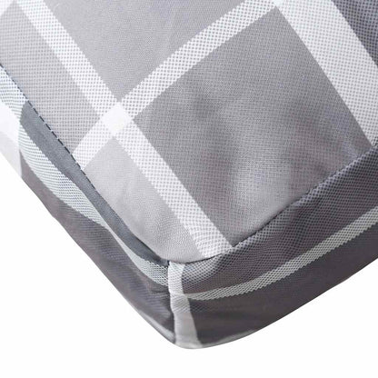 vidaXL Pallet Cushions 3 pcs Grey Check Fabric