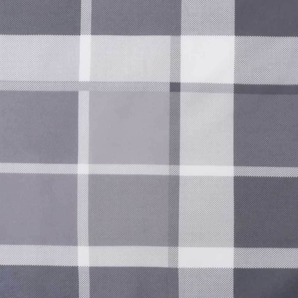 vidaXL Pallet Cushions 3 pcs Grey Check Fabric