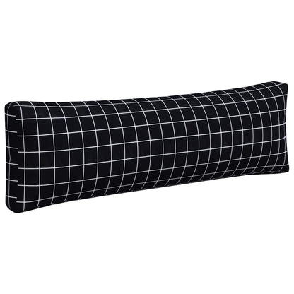 vidaXL Pallet Cushions 3 pcs Black Check Pattern Oxford Fabric