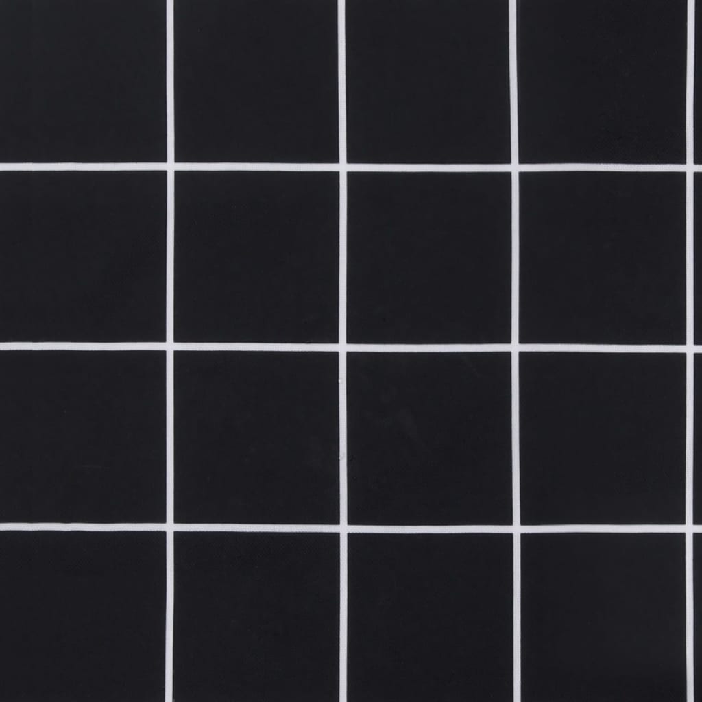 vidaXL Pallet Cushions 3 pcs Black Check Pattern Oxford Fabric