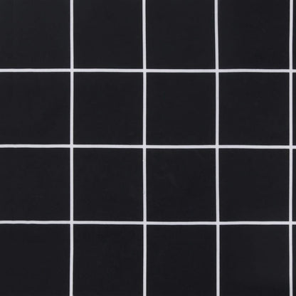 vidaXL Pallet Cushions 3 pcs Black Check Pattern Oxford Fabric