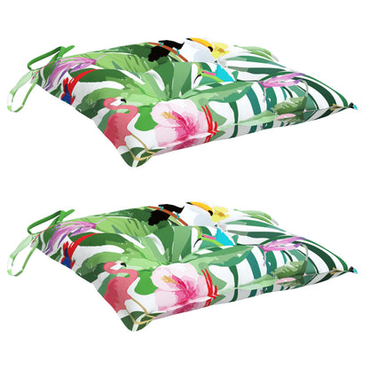 vidaXL Chair Cushions 2 pcs Multicolour 40x40x7 cm Fabric