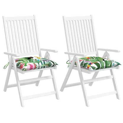 vidaXL Chair Cushions 2 pcs Multicolour 40x40x7 cm Fabric