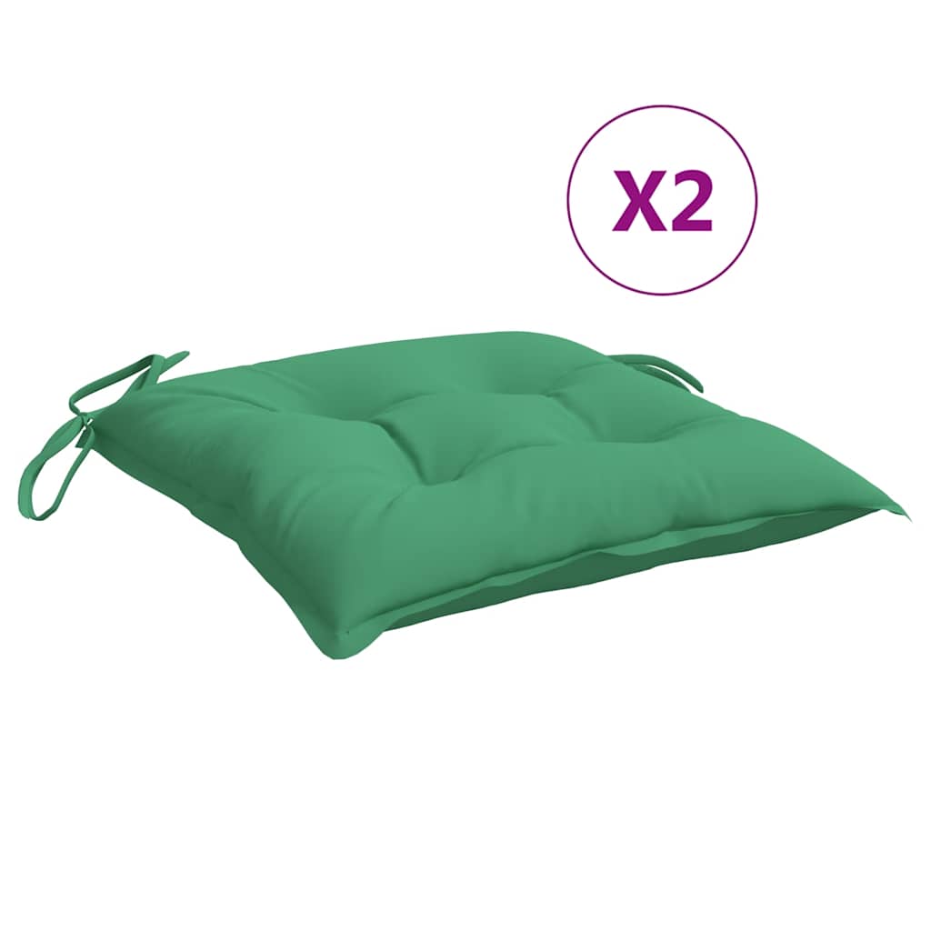 vidaXL Pallet Cushions 2pcs Green 50x50x7 cm Oxford Fabric