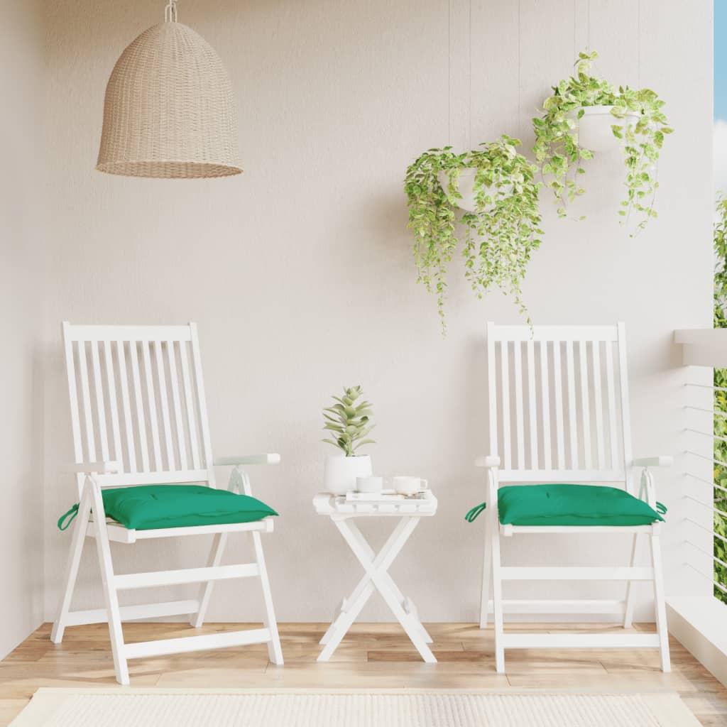 vidaXL Pallet Cushions 2pcs Green 50x50x7 cm Oxford Fabric