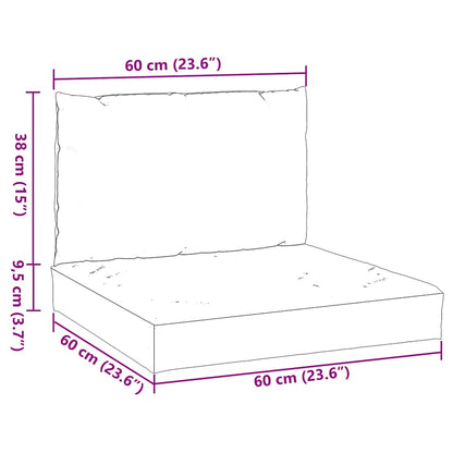 vidaXL Pallet Cushions 2 pcs Green Oxford Fabric