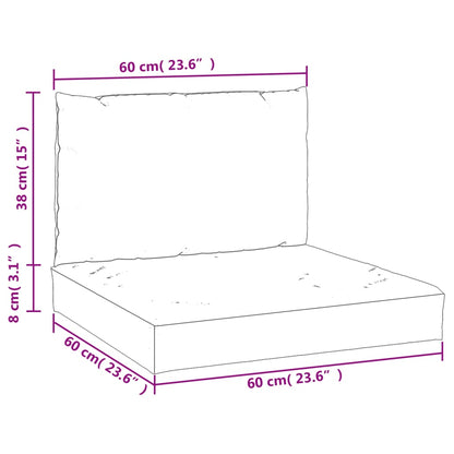 vidaXL Pallet Cushions 2 pcs Bright Green Oxford Fabric