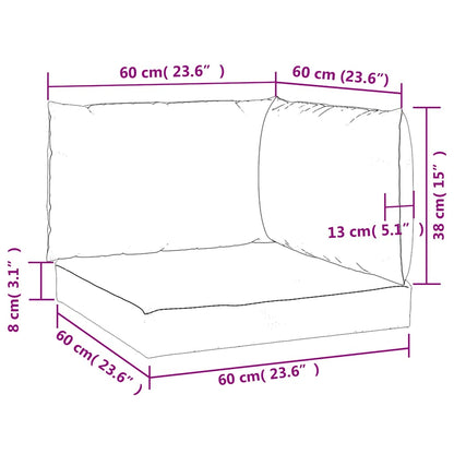 vidaXL Pallet Cushions 3 pcs Bright Green Oxford Fabric