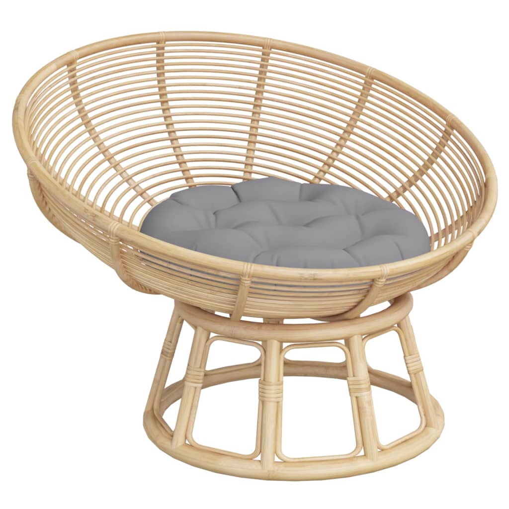 vidaXL Round Cushion Grey Ø 60 x11 cm Oxford Fabric