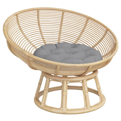 vidaXL Round Cushion Grey Ø 60 x11 cm Oxford Fabric