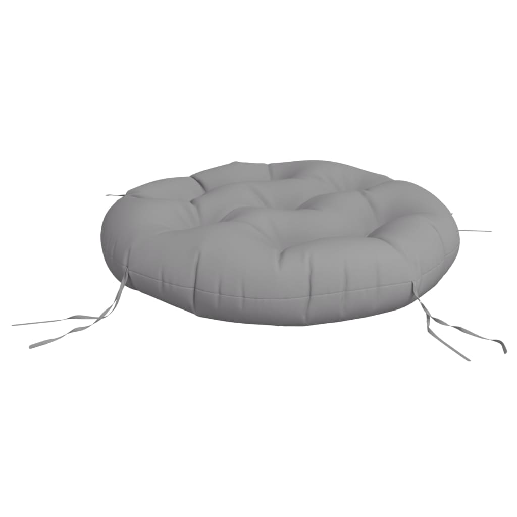 vidaXL Round Cushion Grey Ø 60 x11 cm Oxford Fabric