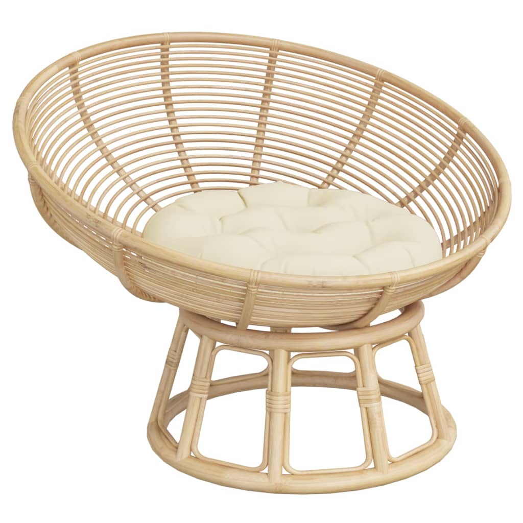 vidaXL Round Cushion Cream Ø 60 x11 cm Oxford Fabric
