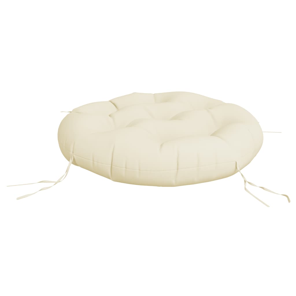 vidaXL Round Cushion Cream Ø 60 x11 cm Oxford Fabric