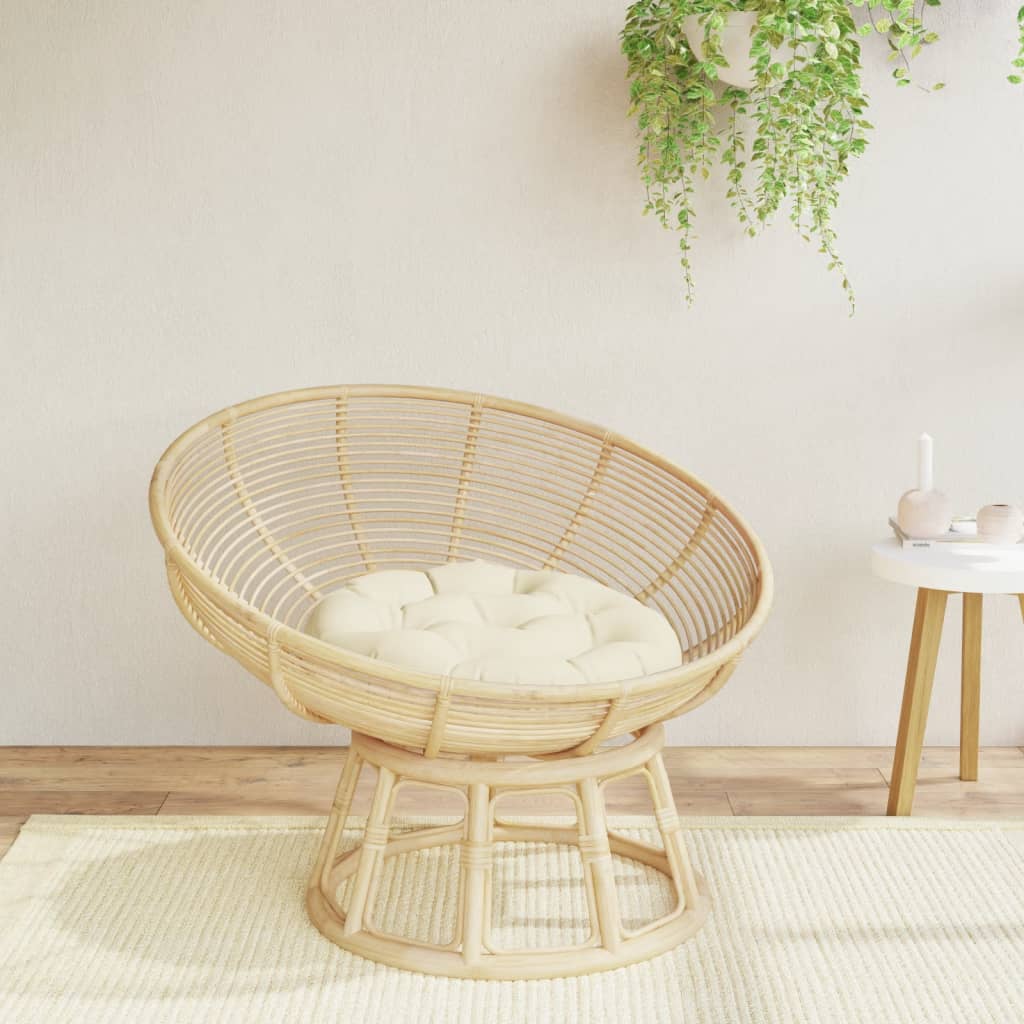 vidaXL Round Cushion Cream Ø 60 x11 cm Oxford Fabric