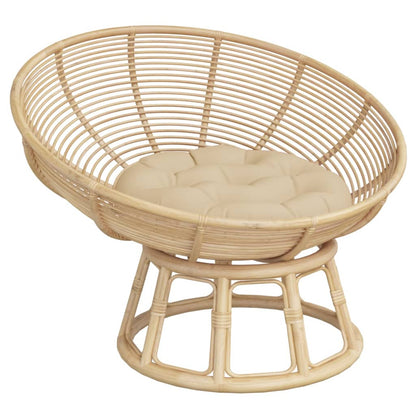 vidaXL Round Cushion Beige Ø 60 x11 cm Oxford Fabric
