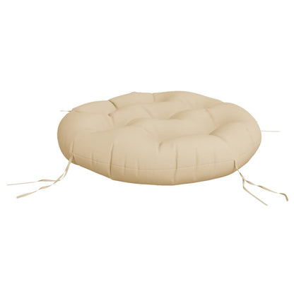 vidaXL Round Cushion Beige Ø 60 x11 cm Oxford Fabric