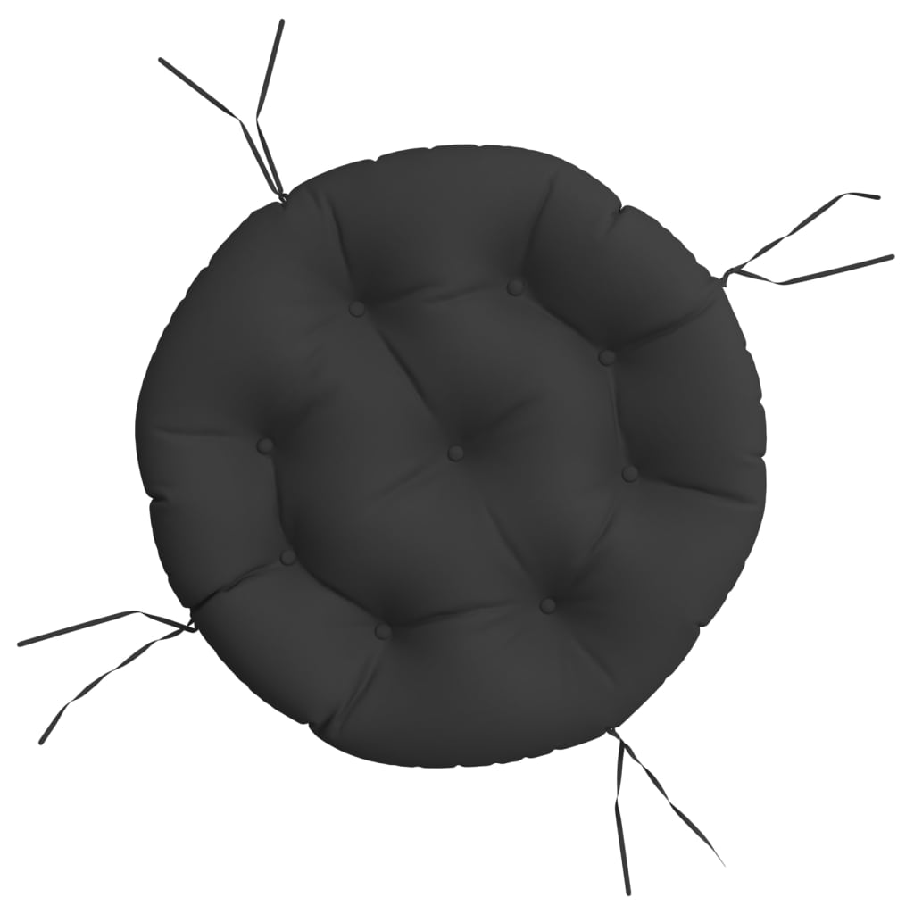 vidaXL Round Cushion Black Ø 60 x11 cm Oxford Fabric