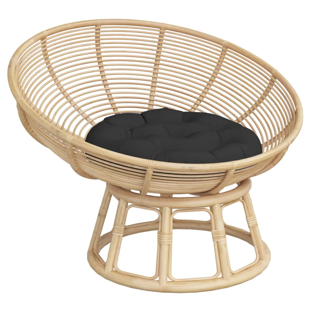 vidaXL Round Cushion Black Ø 60 x11 cm Oxford Fabric