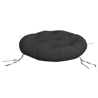vidaXL Round Cushion Black Ø 60 x11 cm Oxford Fabric