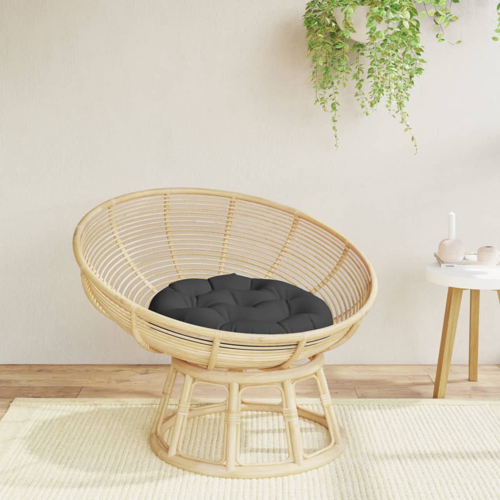 vidaXL Round Cushion Black Ø 60 x11 cm Oxford Fabric