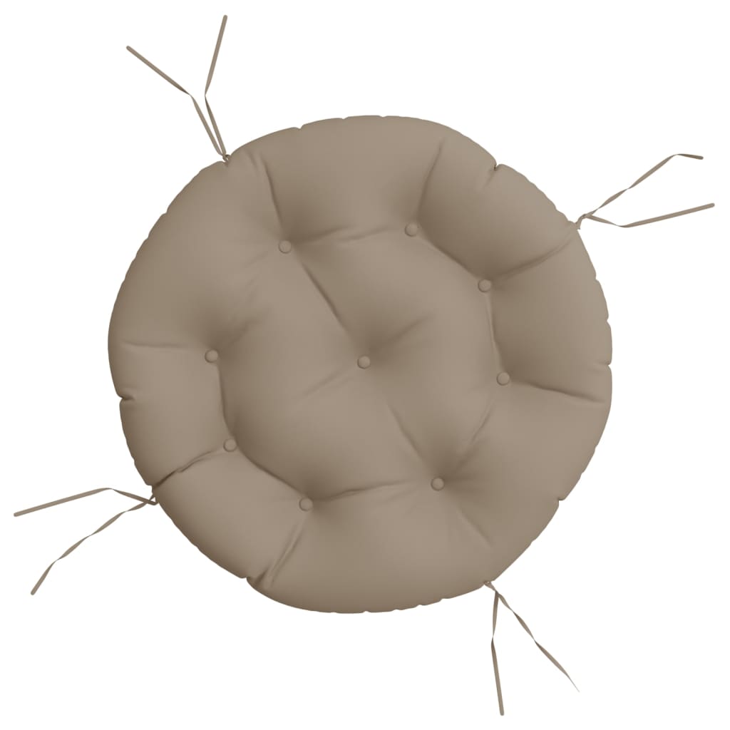 vidaXL Round Cushion Taupe Ø 60 x11 cm Oxford Fabric