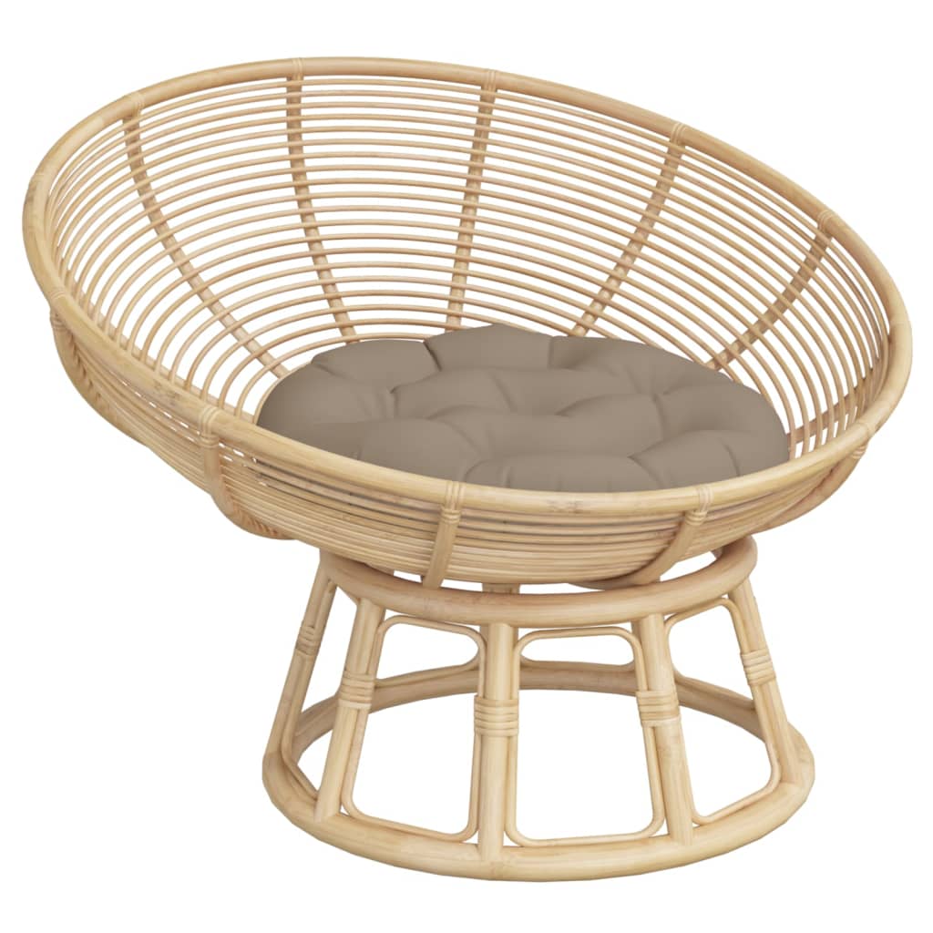 vidaXL Round Cushion Taupe Ø 60 x11 cm Oxford Fabric