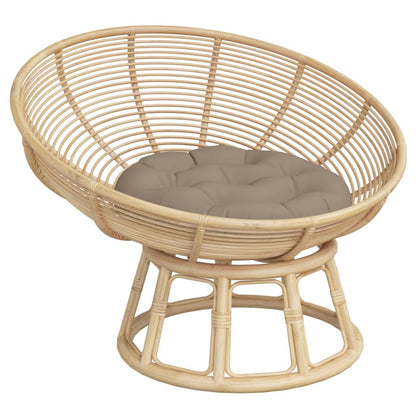 vidaXL Round Cushion Taupe Ø 60 x11 cm Oxford Fabric