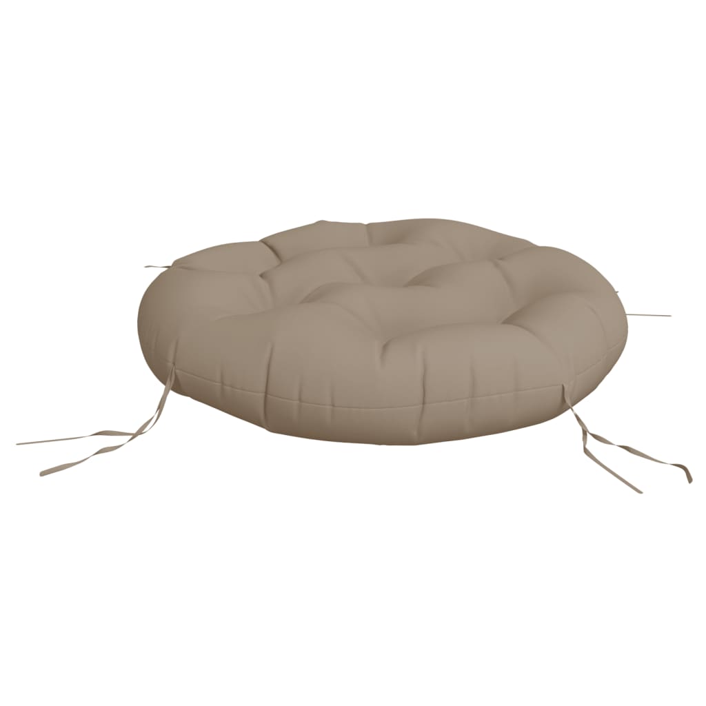 vidaXL Round Cushion Taupe Ø 60 x11 cm Oxford Fabric