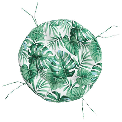 vidaXL Round Cushion Leaf Pattern Ø 60 x11 cm Oxford Fabric