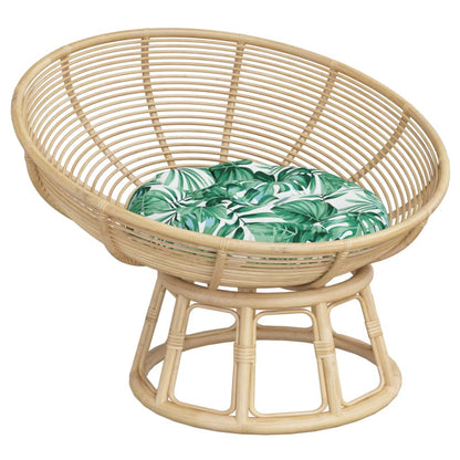 vidaXL Round Cushion Leaf Pattern Ø 60 x11 cm Oxford Fabric