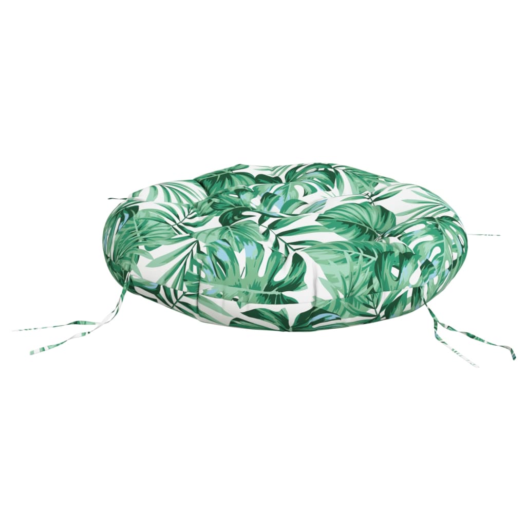 vidaXL Round Cushion Leaf Pattern Ø 60 x11 cm Oxford Fabric