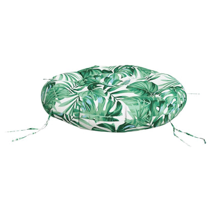 vidaXL Round Cushion Leaf Pattern Ø 60 x11 cm Oxford Fabric