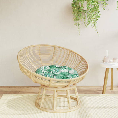 vidaXL Round Cushion Leaf Pattern Ø 60 x11 cm Oxford Fabric