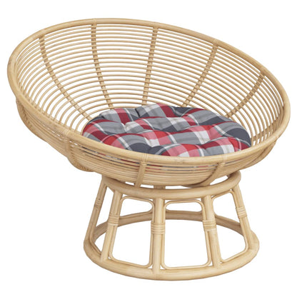 vidaXL Round Cushion Red Check Pattern Ø 60 x11 cm Oxford Fabric